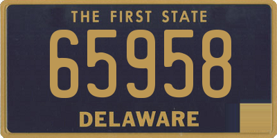 DE license plate 65958
