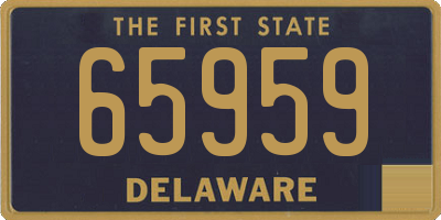 DE license plate 65959