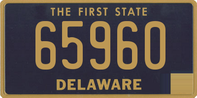 DE license plate 65960