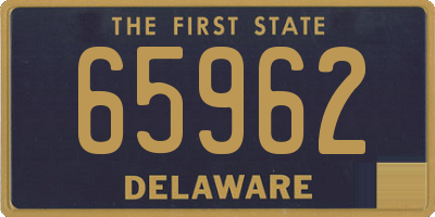 DE license plate 65962