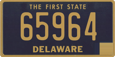 DE license plate 65964