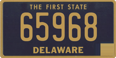 DE license plate 65968
