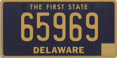 DE license plate 65969