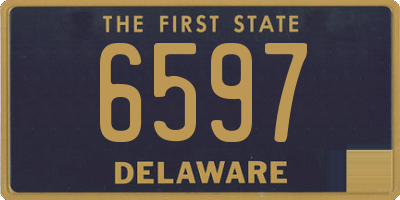 DE license plate 6597