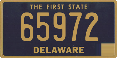 DE license plate 65972