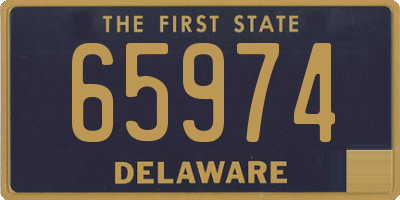 DE license plate 65974