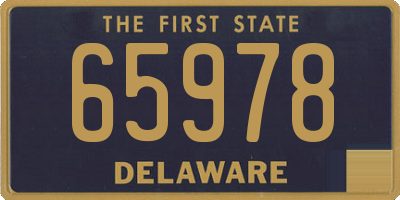 DE license plate 65978