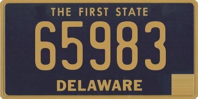 DE license plate 65983