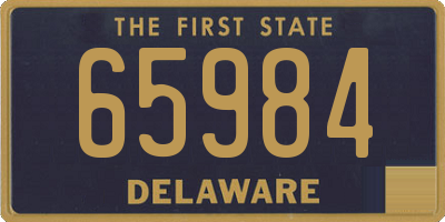 DE license plate 65984