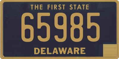 DE license plate 65985