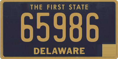 DE license plate 65986