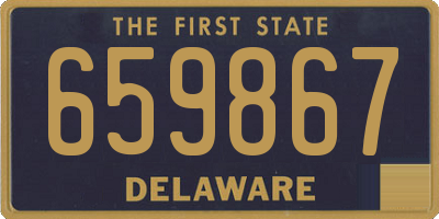 DE license plate 659867