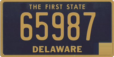 DE license plate 65987