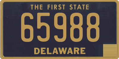 DE license plate 65988