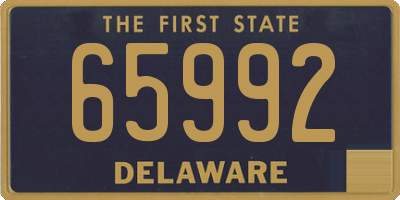 DE license plate 65992