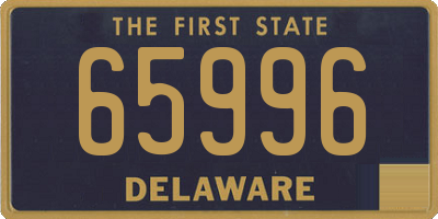 DE license plate 65996