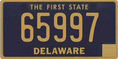 DE license plate 65997