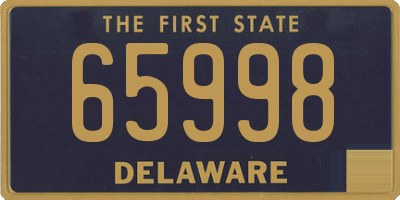 DE license plate 65998