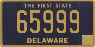 DE license plate 65999