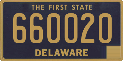 DE license plate 660020
