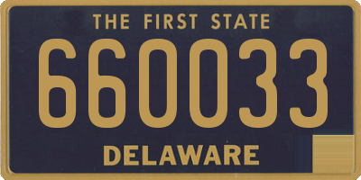 DE license plate 660033