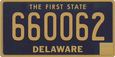 DE license plate 660062