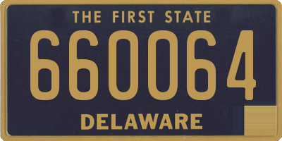 DE license plate 660064