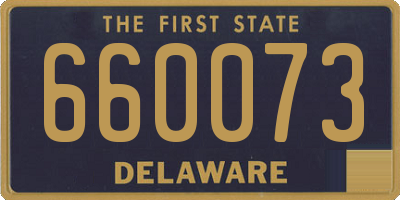 DE license plate 660073