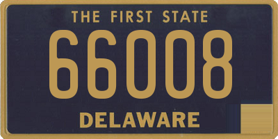 DE license plate 66008
