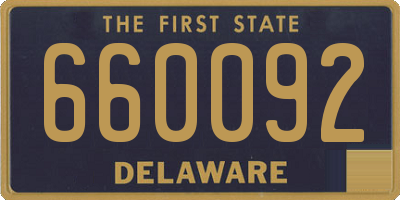 DE license plate 660092