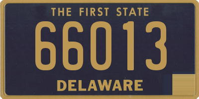 DE license plate 66013