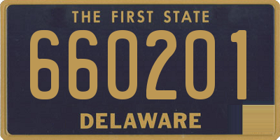DE license plate 660201