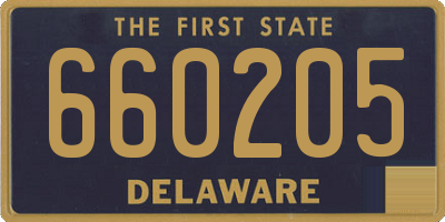 DE license plate 660205