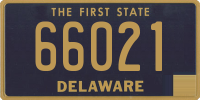 DE license plate 66021