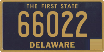 DE license plate 66022