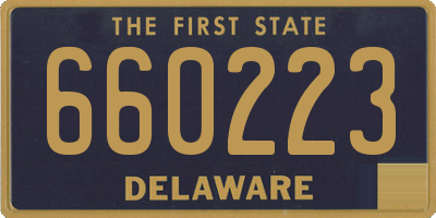 DE license plate 660223