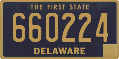 DE license plate 660224