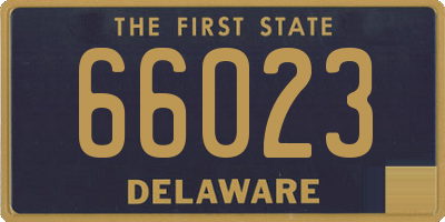 DE license plate 66023
