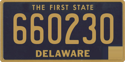 DE license plate 660230