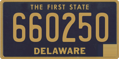 DE license plate 660250