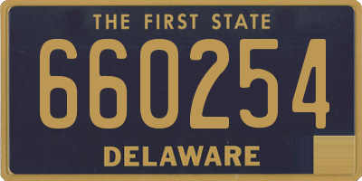 DE license plate 660254