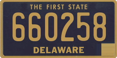DE license plate 660258