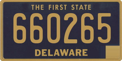 DE license plate 660265