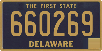 DE license plate 660269