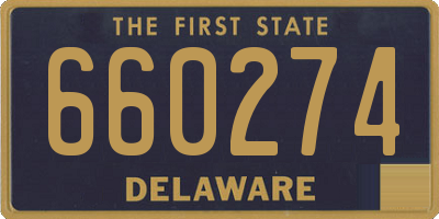 DE license plate 660274