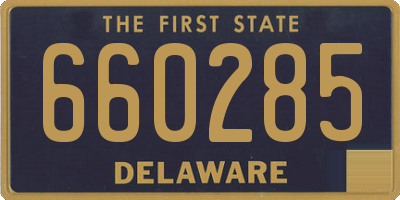 DE license plate 660285