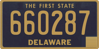 DE license plate 660287
