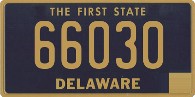DE license plate 66030