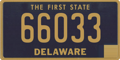 DE license plate 66033