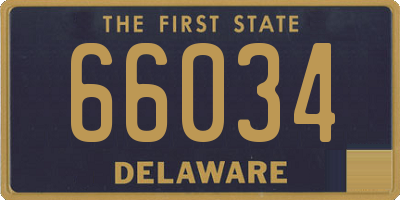 DE license plate 66034